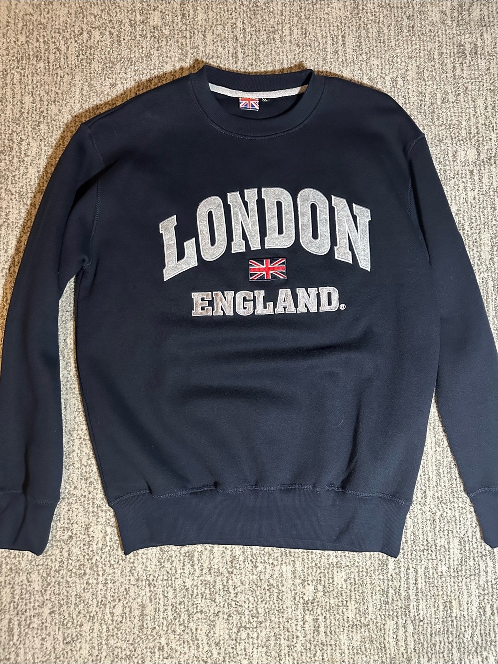 Navy 'London England' Crewneck Sweatshirt